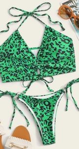 Leopard Drawstring Bikini